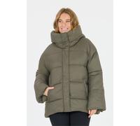 Steppjacke ATHLECIA "Shaja", Damen, Gr. 46, dunkelgrau, grün, 100% Polyamid, unifarben, normal, hoch geschlossener Ausschnitt, Jacken Steppjacke, mit wasserabweisender Beschichtung (55641428-46) dunke