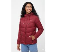 Steppjacke BENCH. "JIYRA", Damen, Gr. 42, rot (cranberry), Steppware, Obermaterial: 100% Nylon. Futter: 100% Polyester, unifarben mit Farbeinsatz, hüftlang, ohne Ausschnitt, Jacken Steppjacke, leichte