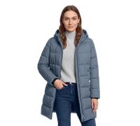 Steppjacke BETTY BARCLAY, Damen, Gr. 42, turbulence, Steppware, Obermaterial: 100% Polyester, unifarben, gerade ca. Mitte Oberschenkel, Rundhals, Flachstrickbündchen, Jacken Steppjacke, mit Kapuze (79