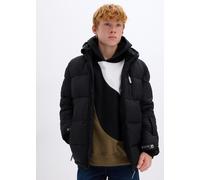 Steppjacke BONPRIX, Herren, Gr. 164/170, schwarz, Steppware, Obermaterial: 100% Polyester. Kapuzenfutter: 100% Polyester. Ärmelfutter: 100% Polyester, unifarben, normal hüftbedeckend, Rundhals, Jacken