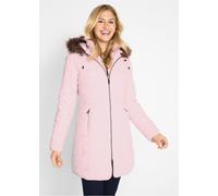 Steppjacke BONPRIX "Steppjacke mit Kapuze, gefüttert", Damen, Gr. 44, rosa (zartrosa), Web, Obermaterial: 88% Polyester, 12% Polyamid. Futter: 100% Polyester. Füllung: 100% Polyester, kontrastfarbene