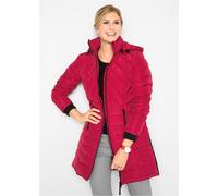 Steppjacke BONPRIX "Winterjacke", Damen, Gr. 42, rot, Web, Obermaterial: 100% Polyester. Futter: 100% Polyester. Füllung: 100% Polyester, kontrastfarbene Details, unifarben, regular fit ca. Mitte Ober