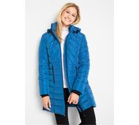 Steppjacke BONPRIX "Winterjacke", Damen, Gr. 44, blau (azurblau), Web, Obermaterial: 100% Polyester. Futter: 100% Polyester. Füllung: 100% Polyester, kontrastfarbene Details, unifarben, regular fit ca