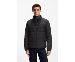 Steppjacke BOSS "Cenitos Premium Menswear", Herren, Gr. 50, schwarz (schwarz 001), Web, Obermaterial: 100% Polyester, unifarben, regular fit normal, 2-Knopf-Manschette verstellbar, Jacken Steppjacke,