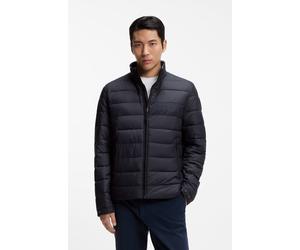 Steppjacke BOSS "Cenitos Premium Menswear", Herren, Gr. 56, schwarz (dunkelblau 404), Web, Obermaterial: 100% Polyester, unifarben, regular fit normal, 2-Knopf-Manschette verstellbar, Jacken Steppjack