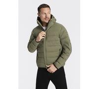 Daunenjacke BOSS GREEN "OW Riplite JT HD", Herren, Gr. XL, schwarz beige257, Web, Obermaterial: 100% Polyamid, regular fit normal, hoch geschlossener Ausschnitt, elastischer Bund, Jacken Daunenjacke,