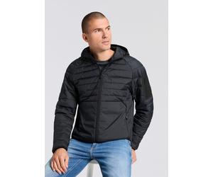 Steppjacke BOSS GREEN "OW Urbanex JT HD", Herren, Gr. M, schwarz (dunkelblau402), Web, Obermaterial: 100% Polyester, unifarben, regular fit normal, hoch geschlossener Ausschnitt, elastischer Bund, Jac