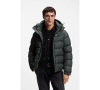 Steppjacke BOSS ORANGE "Omaris1", Herren, Gr. 56, grün (open grün377), Web, Obermaterial: 100% Polyester, unifarben, regular fit normal, mit Druckknopf, Jacken Steppjacke, mit gefüttertem Kragen, Regu
