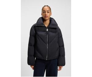 Steppjacke BOSS ORANGE "Padilena Premium Damenmode", Damen, Gr. 40, dunkelblau 408, Web, Obermaterial: 100% Polyamid, unifarben, regular fit normal, elastischer Bund, Jacken Steppjacke, Regular Fit mi