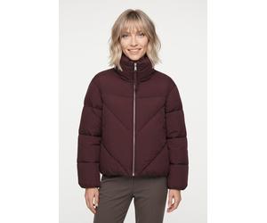 Steppjacke BOSS ORANGE "Padilena Premium Damenmode", Damen, Gr. 42, braun (medium rot 614), Web, Obermaterial: 100% Polyamid, unifarben, regular fit normal, elastischer Bund, Jacken Steppjacke, Regula