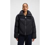 Steppjacke BOSS ORANGE "Padilena Premium Damenmode", Damen, Gr. 48, dunkelblau 408, Web, Obermaterial: 100% Polyamid, unifarben, regular fit normal, elastischer Bund, Jacken Steppjacke, Regular Fit mi
