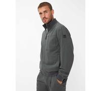 Steppjacke BRAX "Style ENZO", Herren, Gr. M, grau (dunkelgrau), Web, 66% Polyester, 28% Viskose, 6% Elasthan, Jacken (96467749-M) dunkelgrau