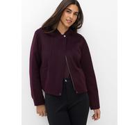 Steppjacke BRAX "Style HAZEL", Damen, Gr. 44, dunkellila, Web, 48% Wolle, 47% Polyester, 5% Sonstige Fasern, Jacken Steppjacke (95531454-44) dunkellila