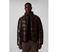 Steppjacke CALVIN KLEIN "HIGH SHINE NYLON PUFFER", Herren, Gr. XL, schwarz, Web, Obermaterial: 100% Nylon. Futter: 100% Polyester. Füllung: 100% Polyester, unifarben, regular fit normal, hoch geschlos