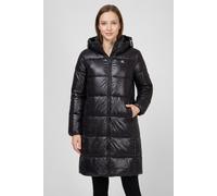 Steppjacke CALVIN KLEIN JEANS, Damen, Gr. M (40), schwarz, Web, Obermaterial: 100% Polyamid, unifarben, regular fit lang, Rundhals, eingesetzt gerader Abschluss, Jacken Steppjacke, Regular fit mit Kap