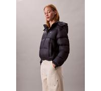 Steppjacke CALVIN KLEIN JEANS "ESSENTIAL MIDWEIGHT PUFFER JACKE", Damen, Gr. XXL (46), blau (inkwell), Web, Obermaterial: 100% Polyamid, regular fit normal, Rundhals, eingesetzt gerader Abschluss, Jac
