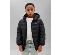 Steppjacke CALVIN KLEIN JEANS, Jungen, Gr. 6 (116), schwarz (pvh schwarz), Web, Obermaterial: 100% Polyester, unifarben, regular fit, hoch geschlossener Ausschnitt, elastischer Bund, Jacken Steppjacke
