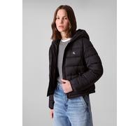 Steppjacke CALVIN KLEIN JEANS "LIGHTWEIGHT LOGO PUFFER", Damen, Gr. XXL (46), schwarz, Web, Obermaterial: 100% Polyamid, unifarben, regular fit normal, Rundhals, eingesetzt eingefasste Kante, Jacken S