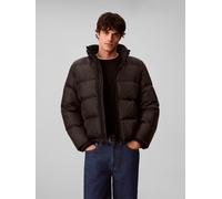 Steppjacke CALVIN KLEIN JEANS "LS NYLON AOP DOWN PUFFER JKT", Herren, Gr. XL, schwarz, Web, Obermaterial: 100% Nylon. Futter: 100% Polyester. Füllung: 80% Daunen, 20% Federn, unifarben, regular fit no