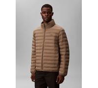Steppjacke CALVIN KLEIN "LS LT WT NYLN CHNNLD", Herren, Gr. L, beige (bungee cord), Web, Obermaterial: 100% Polyamid, regular fit normal, Rundhals, eingesetzt gerader Abschluss, Jacken Steppjacke, Mit