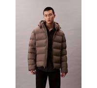 Steppjacke CALVIN KLEIN "LS QUILTED BONDED CHANNEL HD PUF", Herren, Gr. M, grün (bungee cord), Web, Obermaterial: 100% Polyester, unifarben, regular fit normal, Rundhals, eingesetzt gerader Abschluss,