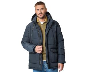 Steppjacke CASAMODA "CASAMODA Steppjacke mit Kapuze uni", Herren, Gr. L, dunkelblau, 100% Polyester, Jacken Steppjacke (20480951-L) dunkelblau