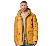 Steppjacke CASAMODA "CASAMODA Steppjacke mit Kapuze uni", Herren, Gr. L, gelb, 100% Polyester, Jacken Steppjacke (85616241-L) gelb