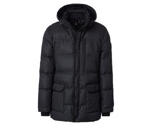 Steppjacke CASAMODA "CASAMODA Steppjacke mit Kapuze uni", Herren, Gr. L, grauschwarz, 100% Polyester, Jacken Steppjacke (77951221-L) grauschwarz