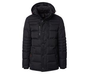 Steppjacke CASAMODA "CASAMODA Steppjacke mit Kapuze uni", Herren, Gr. XL, schwarz, 100% Polyester, Jacken Steppjacke (15021959-XL) schwarz