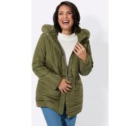 Steppjacke CASUAL LOOKS, Damen, Gr. 36, oliv, 100% Polyester, Fellimitat:100% Polyester, Wattierung:100% Polyester, Ärmelfutter:100% Polyester, unifarben, Jacken Steppjacke (36065934-36) oliv