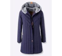 Steppjacke CASUAL LOOKS, Damen, Gr. 38, blau (marine, steingrau), 100% Polyester, Besatz:100% Polyester, gemustert, mehrfarbig, unifarben, Jacken Steppjacke (47829643-38) marine, steingrau