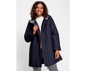 Steppjacke CASUAL LOOKS, Damen, Gr. 42, blau (marine, steingrau), 100% Polyester, Besatz:100% Polyester, gemustert, mehrfarbig, unifarben, Jacken Steppjacke (47829643-42) marine, steingrau