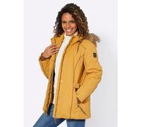 Steppjacke CASUAL LOOKS, Damen, Gr. 42, gelb (ocker), 50% Polyester, 37% Baumwolle, 13% Polyamid, Kunstpelz:80% Polyacryl, 20% Polyester, unifarben, Jacken Steppjacke (72290049-42) ocker