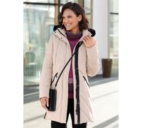 Steppjacke CASUAL LOOKS, Damen, Gr. 46, beige, 100% Polyester, Fellimitat:100% Polyester, Wattierung:100% Polyester, unifarben, Jacken Steppjacke (54179261-46) beige