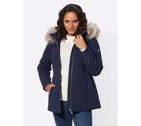 Steppjacke CASUAL LOOKS, Damen, Gr. 46, blau (marine), 100% Polyester, Fellimitat:63% Polyacryl, 24% Polyester, 13% Modacryl, Wattierung:100% Polyester, Jacken Steppjacke (59646727-46) marine