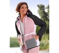 Steppjacke CASUAL LOOKS, Damen, Gr. 48, rosa (schwarz, hortensie), 100% Polyester, gemustert, mehrfarbig, Jacken Steppjacke (33613824-48) schwarz, hortensie
