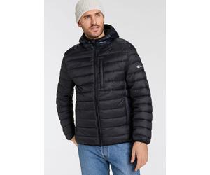 Steppjacke CHAMPION "Hooded Jacket", Herren, Gr. XXL, schwarz, Steppware, Obermaterial: 100% Polyamid, Jacken Steppjacke, wärmende Steppware, mit Kapuze, atmungsaktiv, aus Polyamid (65855215-XXL) schw