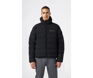 Steppjacke CHAMPION "Padded Outdoor Jacket", Herren, Gr. L (52/54), schwarz (nbk), Steppware, Obermaterial: 100% Polyamid, unifarben, bequem hüftlang, eingefasste Kante, Jacken Steppjacke, mit Kapuze,