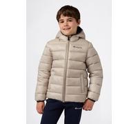 Steppjacke CHAMPION "SPORTWEAR JACKET Standard Fit", Jungen, Gr. L, ncb, nny, nny, Obermaterial: 100% Polyester, Jacken Steppjacke, mit verstellbarer Kapuze, aus Polyester, anliegende Passform (597358