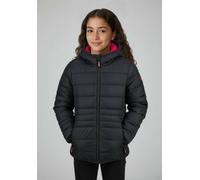 Steppjacke CMP "KID G JACKET FIX HOOD", Mädchen, Gr. 140, antracite, Obermaterial: 100% Polyester. Futter: 100% Polyester. Wattierung: 100% Polyester, hoch geschlossener Ausschnitt, Jacken Steppjacke,