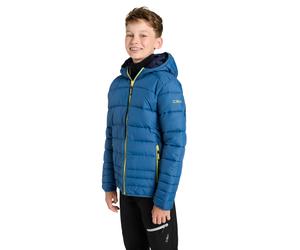 Steppjacke CMP "KID JACKET FIX HOOD", Jungen, Gr. 128, blaustone, b., Obermaterial: 100% Polyester. Futter: 100% Polyester. Wattierung: 100% Polyester, hoch geschlossener Ausschnitt, eingesetzt eingef