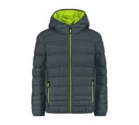 Steppjacke CMP "KID JACKET FIX HOOD", Jungen, Gr. 140, grau (jungle), Obermaterial: 100% Polyester. Futter: 100% Polyester. Wattierung: 100% Polyester, hoch geschlossener Ausschnitt, eingesetzt eingef
