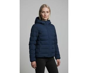 Steppjacke CMP "WOMAN JACKET FIX HOOD", Damen, Gr. 46, blau ink, Obermaterial: 100% Polyester. Futter: 100% Polyester. Wattierung: 100% Polyester, Jacken Steppjacke, mit fester Kapuze, wärmend, winddi