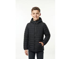 Steppjacke COLUMBIA "Powder Lite II Hooded Jacket", Jungen, Gr. XL (164/170), schwarz, Web, Obermaterial: 100% Polyester. Futter: 100% Polyester. Wattierung: 100% Polyester, normal, hoch geschlossener