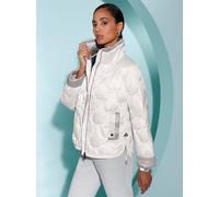 Steppjacke CREATION L, Damen, Gr. 38, weiß (weiß, steingrau), 55% Polyester, 45% Polyamid, Füllung:90% Daunen, 10% Federn, unifarben, Jacken Steppjacke (39012364-38) weiß, steingrau