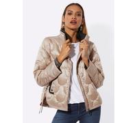 Steppjacke CREATION L, Damen, Gr. 40, beige (beige, schwarz), 55% Polyester, 45% Polyamid, Füllung:90% Daunen, 10% Federn, unifarben, Jacken Steppjacke (97709503-40) beige, schwarz