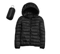 Steppjacke Damen Leichte Packbare Daunenjacke Lightweight ÜBergangsjacke Mit Kapuze GefüTtert Warme Pufferjacke Mit Taschen FüR Frauen Freizeit Federleichte DüNne Jacke Herbstjacke Winterjacke