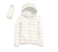Steppjacke Damen Leichte Packbare Daunenjacke Lightweight ÜBergangsjacke Mit Kapuze GefüTtert Warme Pufferjacke Mit Taschen FüR Frauen Freizeit Federleichte DüNne Jacke Herbstjacke Winterjacke