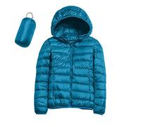 Steppjacke Damen Leichte Packbare Daunenjacke Lightweight ÜBergangsjacke Mit Kapuze GefüTtert Warme Pufferjacke Mit Taschen FüR Frauen Freizeit Federleichte DüNne Jacke Herbstjacke Winterjacke