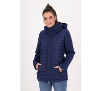Steppjacke DEPROC ACTIVE "GILMOUR AIMEE Women", Damen, Gr. 36/38 (M), blau (navy), Web, 100% Polyester, figurbetont hüftbedeckend, mit innenliegendem Gummizug, Jacken Steppjacke, auch in Großen Größen
